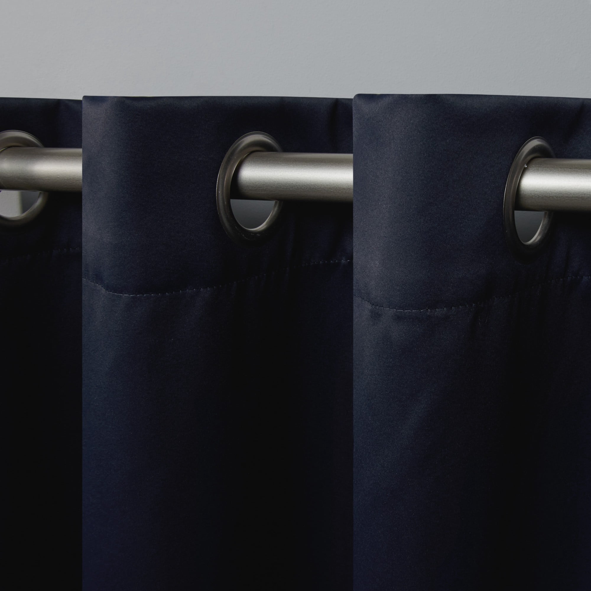 Exclusive Home Academy Total Blackout Grommet Top Curtain Panel Pair, 52"x84", Navy
