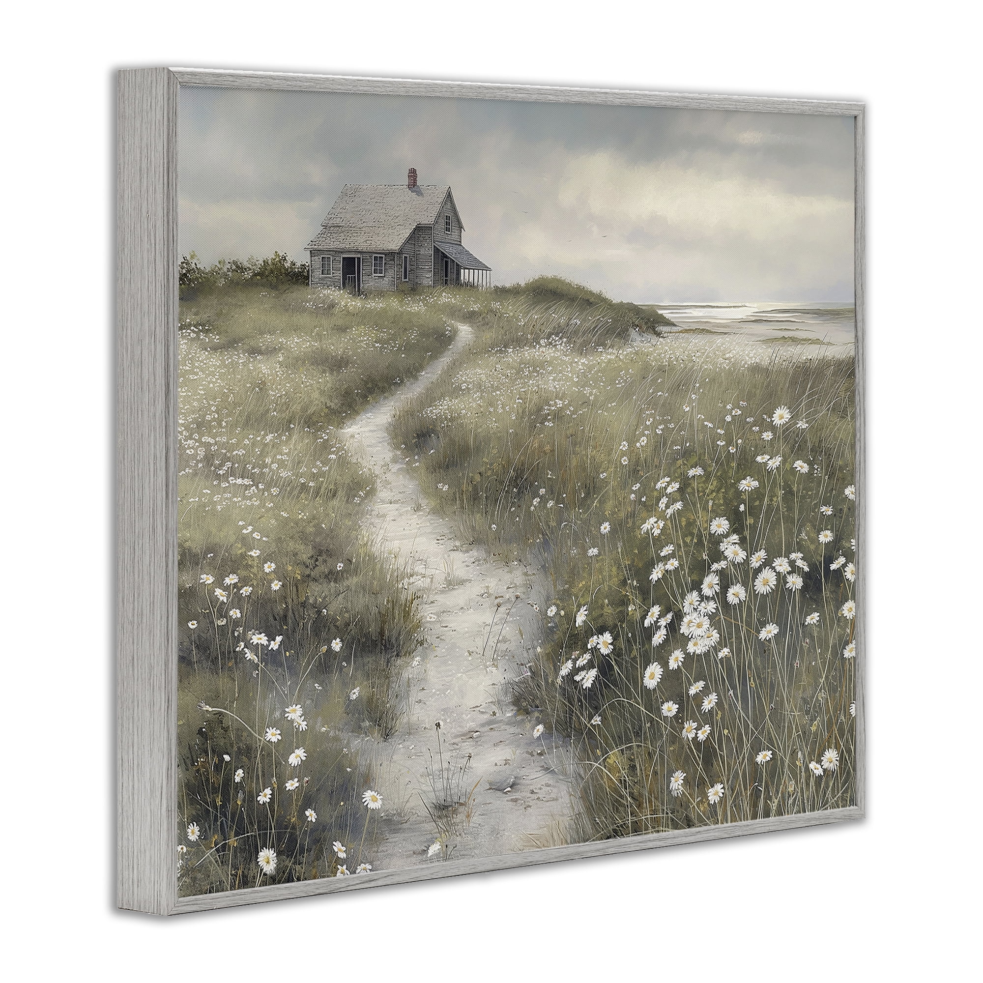 Stupell Industries Pathway To Coastal Cottage Gray Framed Giclee Art, design by Imagine It Images