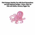 thumbnail image 3 of Pink Octopus Squishy Toy with Pearl Decorations and Soft Squeeze Design, 1 Piece, Pink, for Kids and Adults, Sensory Squeeze Toy, 3 of 3