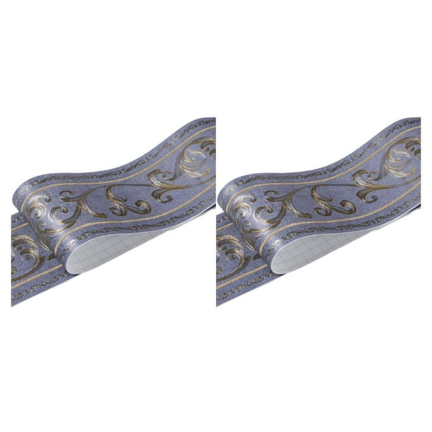 Inteprter Línea de rodapiés autoadhesivos veteados de madera de PVC para superficies lisas Moda retro resistente y confiable Type10 NO10