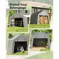 thumbnail image 3 of Shelter Storage Shed,Portable Garage Carport for Motorcycle,Boat, or Garden Tools,Bicycle Storage Shed with Roll-Up Zipper Door and Vent,Motorcycle Shelter with Waterproof PE Tarp, 3 of 7