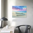 thumbnail image 4 of Shiartex   Beach Wall Art Canvas Beautiful Hawaii Sunset Landscape Picture Prints Sea Palm Tree Painting Pink Colorful Bathroom Decoration 20x16in, 4 of 6