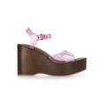 thumbnail image 2 of No Boundaries Women's Lucite Wedge Sandals, 2 of 7
