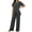 Dark Gray 1, variant on Co Ord Sets for Women 2 Piece Outfits Lounge Wear for Summer Dressy Pantsuits High Low Top Pants Wide Leg Trousers with Pockets Casual Tracksuit Full Set Elegant Formal Wedding Guest Outfit