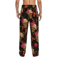 thumbnail image 3 of Skull Rose Flower Men'S Pajama Pants Soft Sleep Lounge Pants Pjs Bottoms With Pockets Xx-Large, 3 of 6