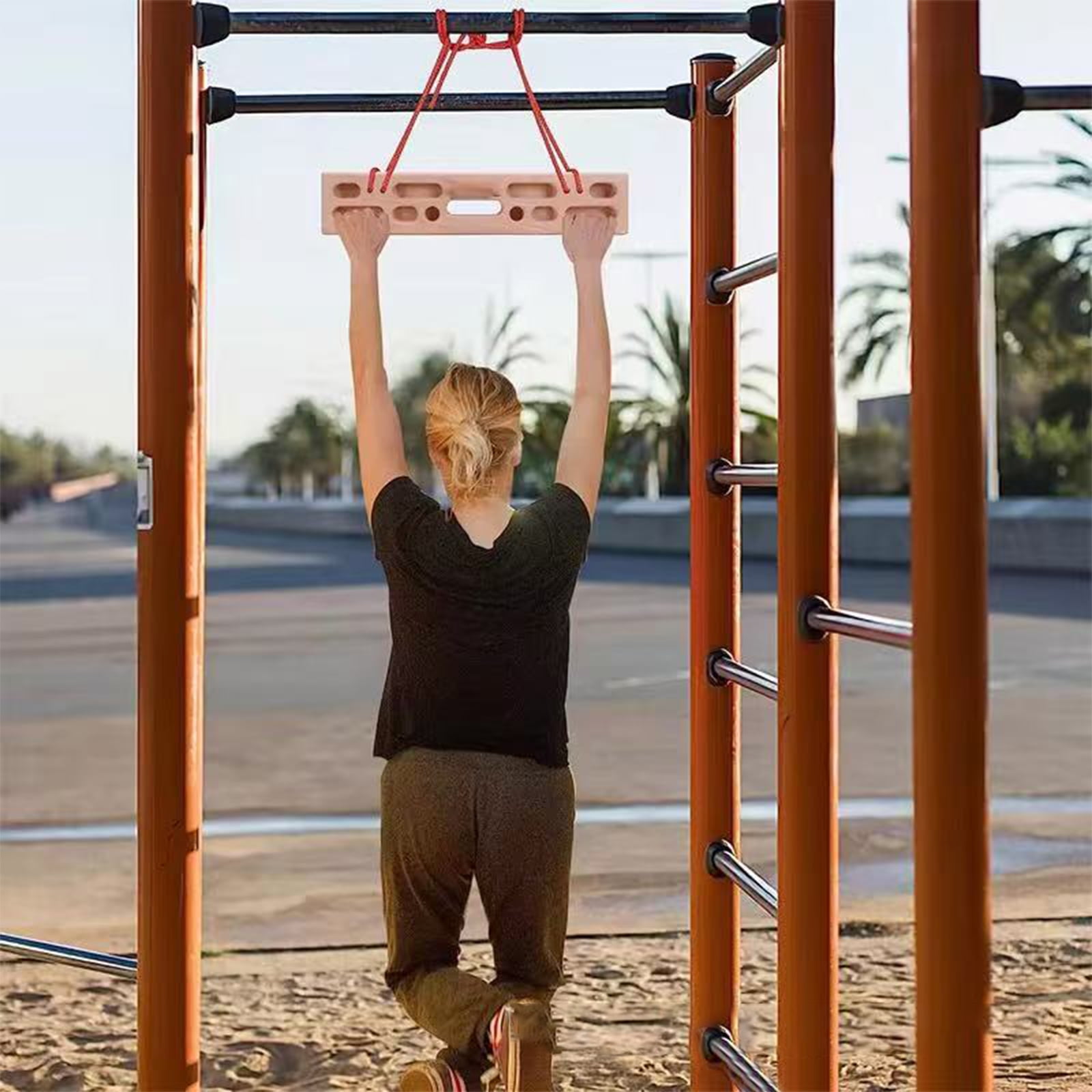 Solid Climbing Board Finger Strengths Training Board Portables Hangboards for Home and Outdoor Training