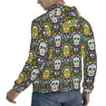 thumbnail image 6 of Naloa Sugar Skulls Men's Casual Hooded Collar Drawstring Hoodies Pullover Sweatshirts Casual Long Sleeve Shirts-XX-Large, 6 of 7