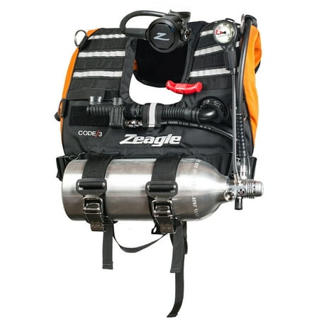 Zeagle Code 3 Rescue Vest w/inflator hose and RE (Orange)