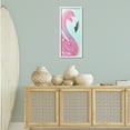 thumbnail image 3 of Stupell Industries Odd Flamingo Portrait Animals & Insects Painting White Framed Art Print Wall Art, 13 x 30, 3 of 10