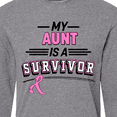 thumbnail image 4 of Inktastic My Aunt is a Survivor Breast Cancer Awareness Long Sleeve T-Shirt, 4 of 5