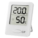 thumbnail image 1 of Termómetro digital para habitación, higrómetro para interiores, termómetro preciso, medidor de humedad con sensor de temperatura y humedad e indicador de confort con icono de cara, color blanco, 1 of 4