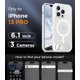 thumbnail image 2 of Funda con Soporte Magnético invisible, Mate Delgado, para iPhone 13 Pro, Mate Transparente, 2 of 7