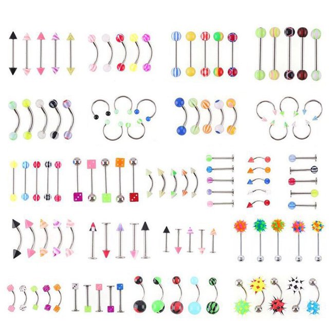 110 Unids / Piercing Del Cuerpo Ceja Vientre Lengua Zulema Anillos de ombligo