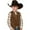 Brown, variant on Boys Tops Retro Cowboy Vest Suede Leather Party Style V Neck Casual Western Vest Vintage Waist Coat Children Leisure Top,Pink,5-6 Years