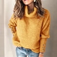 thumbnail image 4 of XZNGL Sweaters for Women Plus Size Womens Sweaters Plus Size Women Plus Size Long Sleeve Knitted Sweater Casual Turtleneck Loose Pullovers, 4 of 9