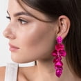 thumbnail image 4 of Pendientes Largos Pétalos de Flor Pendientes Diseño Maduro y Elegante Empalme Pendientes Pendientes, 4 of 4