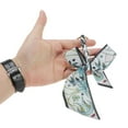 thumbnail image 4 of Unique Bargains 1 Pc Cute Bow Print Bag Charm Decorative Keychain Blue Green, 4 of 5