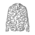 thumbnail image 2 of Picia Hand Drawn Snake Women's Men's UPF 50+ Sun Protection Hoodie Shirt Long Sleeve SPF Fishing Outdoor UV Hiking Lightweight Shirts-, 2 of 9