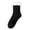 #02Black, variant on Ladies Roll Fleece Lined Knit Home Socks Solid Color Anti Slip Sole Winter Foot Warm Indoor Socks Brown One Size