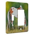 thumbnail image 1 of KuzmarK™ 2 Gang Single Toggle / Single Duplex Rocker Wall Plate - Sorrel Pinto Paint Horse Filly Horse Art by Denise Every, 1 of 1
