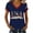 Dark blue, variant on America 250 Vintage Patriotic V Neck T Shirt for Women 1776-2026 Faded Flag Graphic Tee Semiquincentennial Limited Edition Casual Streetwear Top for 4th of July, Dark Blue, XL