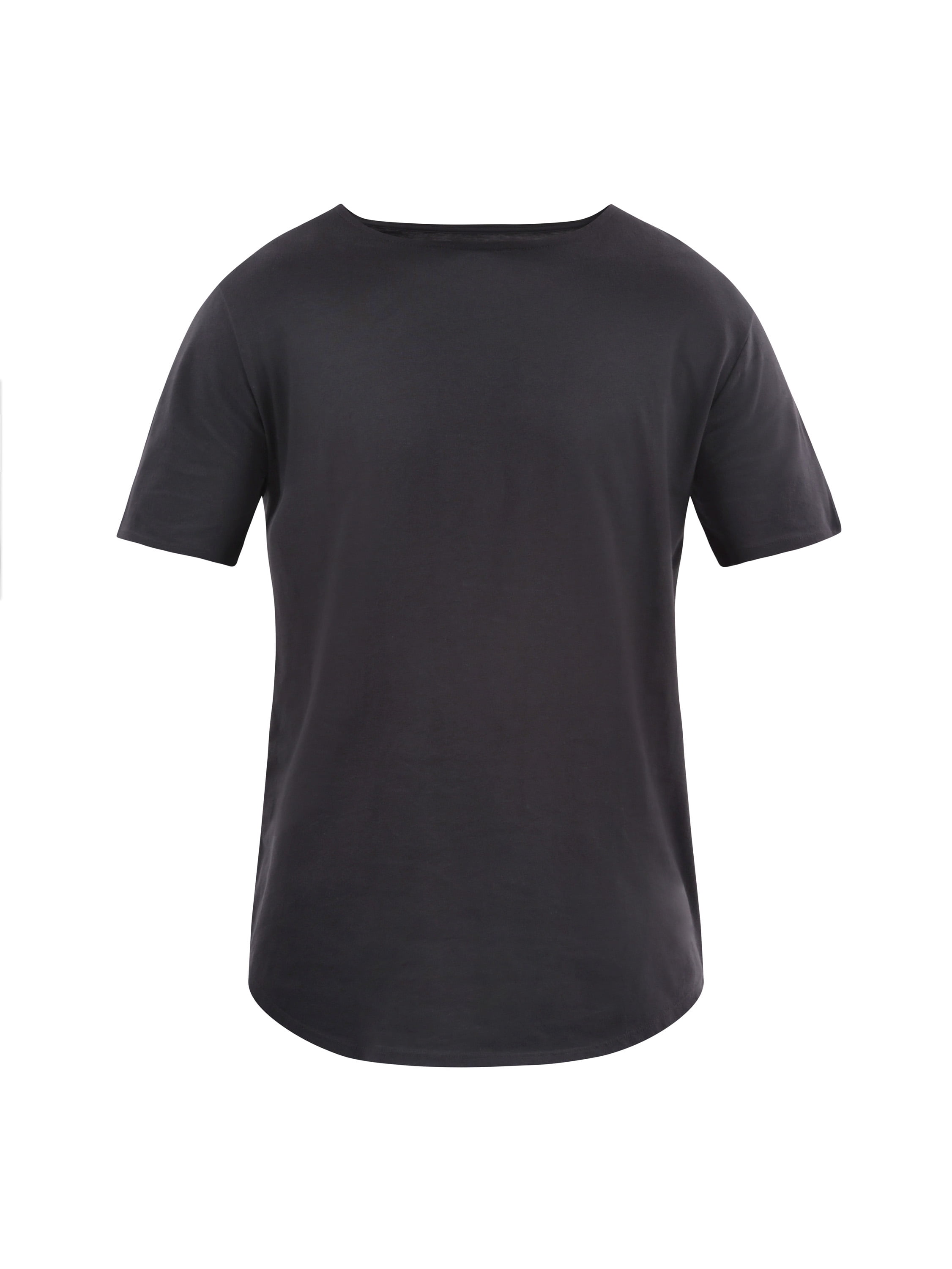 No Boundaries Men's & Big Men's Longline Curved Hem Elongated Tee Shirt, Sizes XS-5XL