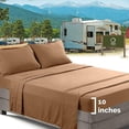 thumbnail image 2 of Nestl RV/Short Queen Bed Sheets Set Bedding Sheets Set for Campers, 4-Piece Bed Set, Deep Pockets Fitted Sheet, 100% Luxury Soft Microfiber, Hypoallergenic, Cool & Breathable, Mocha, 2 of 5