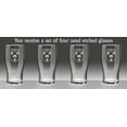 thumbnail image 2 of Godfrey Irish Coat of Arms Tavern Glasses - Set of 4 (Sand Etched), 2 of 3