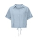 thumbnail image 4 of Camisa de manga corta con solapa y botones para mujer, top de playa con bolsillo, poliéster ligero, versátil para ocasiones informales y al aire libre, 4 of 6