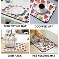 thumbnail image 4 of 2pcs Baby Owl Coffee Station Mats - Cute Watercolor Owl Art, Eco-Friendly Absorbent Mat Set for Machines & Bowls, 4 of 5