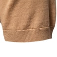 thumbnail image 6 of Stripe Knit T-Shirt Men's Dressy Casual Short Sleeve Button Collared Tee Tops Slim Fitting Vacation Casual Daily Wear Khaki S, 6 of 8