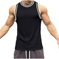 thumbnail image 2 of LADIGASU Men's Round Neck Sleeveless T-shirt Sports Casual, 2 of 5