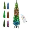 thumbnail image 1 of HOMCOM 6ft Christmas Tree with DIY Synchronized LEDs, Xmas Tree, Green, 1 of 10