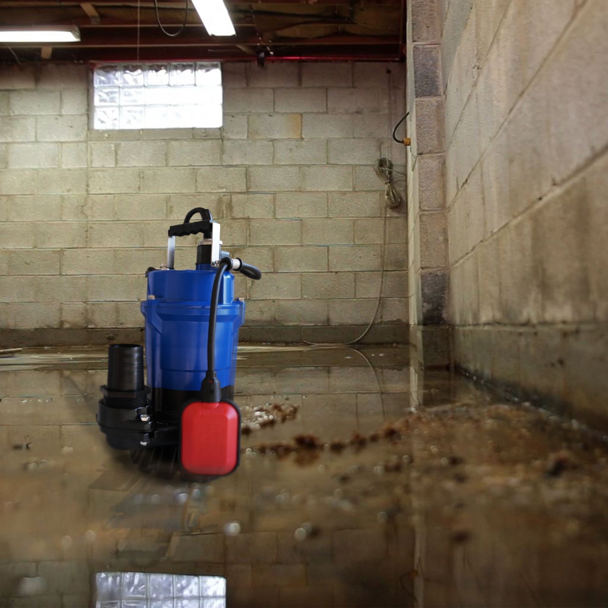 1/2 HP Submersible Trash Water Pump 2" Outlet 66 GPM 400W Electric Utility Dewatering Pump Basement Flooding Construction Sites Irrigation Drainage
