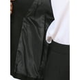 thumbnail image 5 of INSPIRE CHIC Business Suit for Women's 2 Piece Collarless Matching Set Work Outfit Blazer and Pants Sets XS Black, 5 of 6