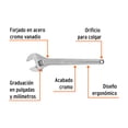thumbnail image 3 of Llave ajustable (perico) 15 pulgadas profesional cromada Expert, 3 of 4