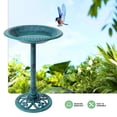thumbnail image 4 of VECELO 28" Height Pedestal Antique Birdbath with Solar Powered Fountain Pump, Green, 4 of 11