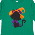 thumbnail image 4 of Inktastic Halloween Cat, Cute Cat, Black Cat, Witch Hat Boys or Girls Long Sleeve Toddler T-Shirt, 4 of 5