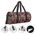 thumbnail image 5 of XMXT Unisex Large Sports Tote Gym Bag for Women, Vintage Rose Botanical Texture Weekenders Bags Travel Bag, 5 of 8