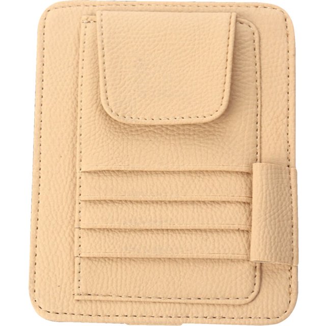 Clip de almacenamiento de tarjetas de presentación NQ Multifunción para automóvil Beige