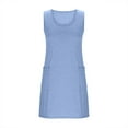 thumbnail image 3 of Ovzne Robes d'Été pour Femmes Robe d'Été Mode pour Femmes Robe Décontractée Unie Robe à Poches Robe Débardeur Robe Longue Robe de Vacances Liquidation, 3 of 6