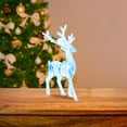 thumbnail image 3 of KOYPTL 3 Pcs Reindeer Christmas Ornament Set Transparent Elk Figurines Christmas Table Decorations Christmas Decorations for Desktop Home Decor,Christmas Gifts for Grandkids Women Blue, 3 of 9