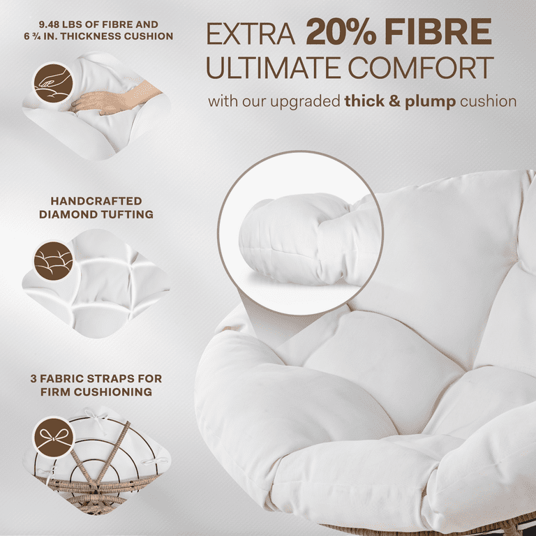 Fibre chair with cushion sale