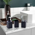 thumbnail image 5 of 4 Piece Bathroom Accessory Set Soap Dispenser Toothbrush Holder Tumbler Soap Tray Modern Plastic Durable Odorless Countertop Organizer for Home Hotel Gray White, 5 of 5
