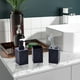 thumbnail image 5 of Juego de accesorios de baño moderno de 4 piezas: dispensador de jabón, portacepillos, vaso y jabonera, plástico, blanco/gris. Organizador de encimera completo., 5 of 6