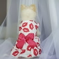 thumbnail image 3 of Pet Dog Valentine's Day Bow Rose Dress Polyester Material Soft Cute Festival Design for Small Medium Dogs Holiday Parties Summer, 3 of 5