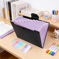 3 Pcs 12-Pocket Accordion File Folder for A4 Documents, Plastic ...