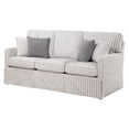 thumbnail image 4 of Tory Sofa with 4 Throw Pillows- Gray White Striped Polyester- 79 Inch, 4 of 6