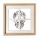 thumbnail image 1 of Marco de pared de 4 aperturas Flores huesos Mexico dia de muertos Unbranded 27.8 x 27.8 cm, 1 of 4