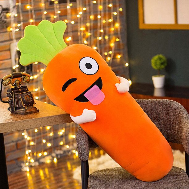Creative gift expression carrot pillow doll birthday gift carrot plush toy lovely expression package Christmas gift carrot dollnaughty120cm Deng Xun unisex
